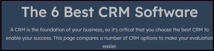 Best CRM For Your Business